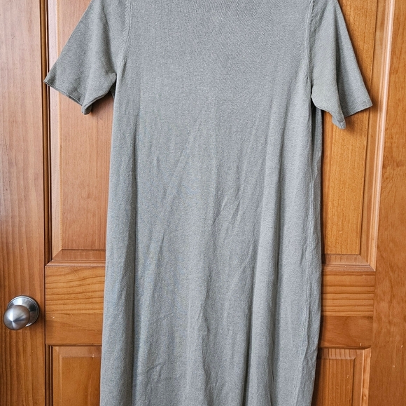 J. Jill Long Linen-Blend Long Cardigan Women Med Button Front V-Neck Sage Green - Picture 9 of 14